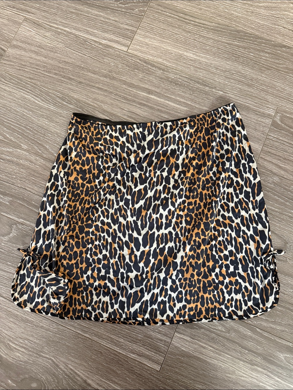 Vanity Fair Leopard Print Mini Skirt - Brown/Black/Cream